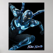 ブルービートル跳躍キャラクターアート ポスター (正面)