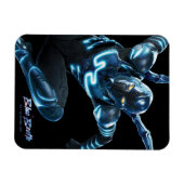 ブルービートル跳躍キャラクターアート マグネット (横)