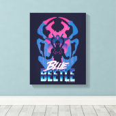 ブルービートル逆波vsグラフィック キャンバスプリント (インサイチュ (ウッドフロア))