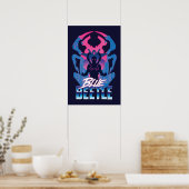 ブルービートル逆波vsグラフィック ポスター (キッチン)