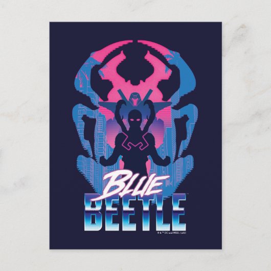 ブルービートル逆波vsグラフィック ポストカード (正面)