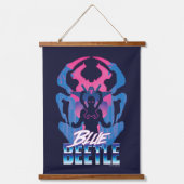 ブルービートル逆波vsグラフィック 吊り下げ型タペストリー (正面)