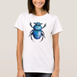 ブルービートルScarabアート – 虫の恋人Entomology Tシャツ