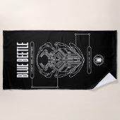 ブルービートルScarab Techグラフィック ビーチタオル (正面)