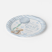 ブルービーリーウェイベビーシャワー紙プレート ペーパープレート (アングル)