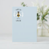 ブルービー図解入りの、写真付きの素朴フラットサンキューノート サンキューカード (スタンド正面)