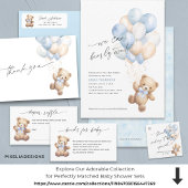 ブルービー待ち男の赤ちゃんシャワーサンキュー ラウンドシール