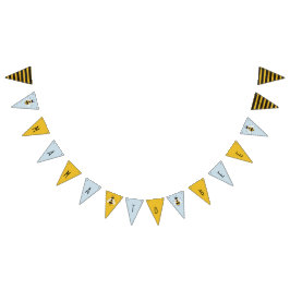 ブルービー素朴図解入りの、写真付きのバンティンバナーサイン バンティングフラッグ