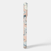 ブルーピオニー 桃色の植物画 古風な花柄 Case-Mate iPhoneケース (裏面 / 右)