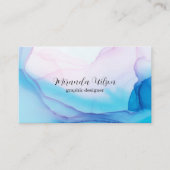 ブルーピカラフルッユニーククインクデザイナー 名刺 (正面)