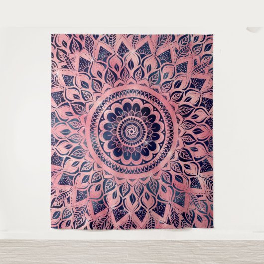 ブルーピガーリーンク曼荼羅フローラ タペストリー (正面)