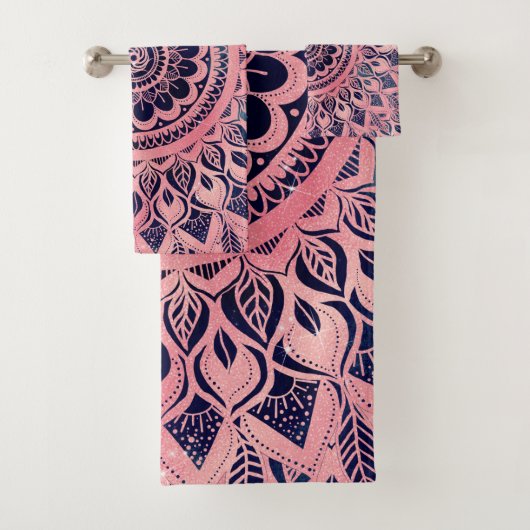 ブルーピガーリーンク曼荼羅フローラ バスタオルセット (インサイチュ)