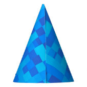 ブルーピクセルパーティー帽子 パーティーハット (裏面)