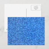 ブルーピクセルモザイク ポストカード (正面/裏面)