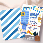 ブルーピザとボーリング誕生日パーティーでBruh You 招待状