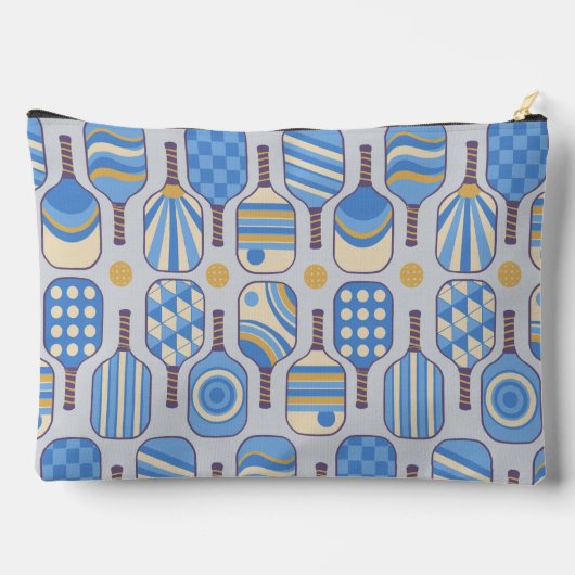 ブルーピックボールのパドルとモノグラム アクセサリーポーチ (裏面)