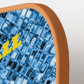 ブルーピックボール好きカスタムのピックボールパドル ピックルボールラケット (左詳細)