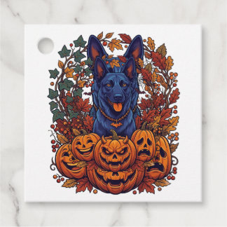 ブルーピットブル・ハロウィン・カボチャ・紅葉・コウモリ フェイバータグ