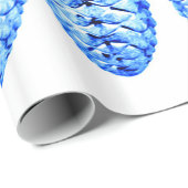 ブルーピネコーンラッピング紙 ラッピングペーパー (ロールコーナー)