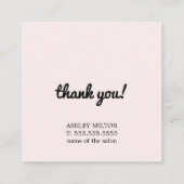 ブルーピモダンンクのソーシャル後を追メディア スクエア名刺 (裏面)