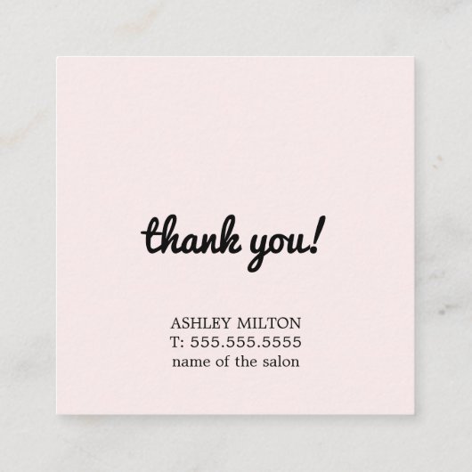 ブルーピモダンンクのソーシャル後を追メディア スクエア名刺 (裏面)