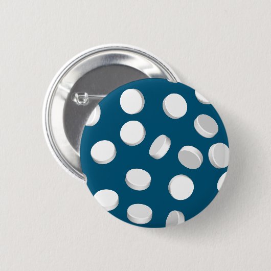 ブルーピル薬 缶バッジ (正面&裏面)