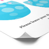 ブルーピンクおむつラッフルジェンダーリビールパーティードロー ポスター (角)