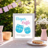 ブルーピンクおむつラッフルジェンダーリビールパーティードロー ポスター