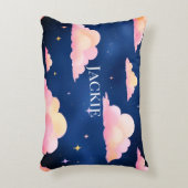 ブルーピンクかわいい雲のパターン風呂マット アクセントクッション (正面(垂直))