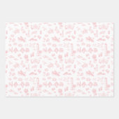 ブルーピンクとグリーンチャールストントワール ラッピングペーパーシート (正面2)