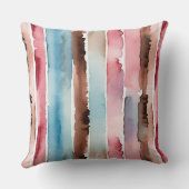 ブルーピンクとチョコレートの抽象芸術 クッション (裏面)