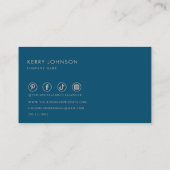 ブルーピンクとホワイトミニマリストのグラフィックデザイナー 名刺 (裏面)