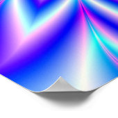 ブルーピンクと白のマニック星 ポスター (角)