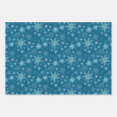 ブルーピンクと紫の雪 ラッピングペーパーシート (正面2)
