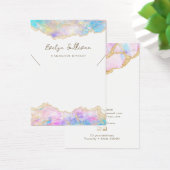 ブルーピンクのオパールのネックレス表示カード (デスク)