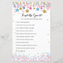 ブルーピンクのキラキラが推測を見つける