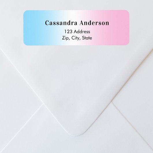 ブルーピンクのジェンダーが赤ちゃんシャワー差出人住所 ラベル