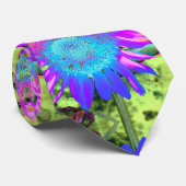 ブルーピンクのレトロなヒマファンキーワリの写真 ネクタイ (ロール)