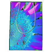 ブルーピンクのレトロなヒマファンキーワリの写真 ミディアムペーパーバッグ (裏面)