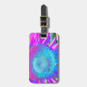 ブルーピンクのレトロなヒマファンキーワリの写真 ラゲッジタグ (正面縦)