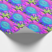 ブルーピンクのレトロなヒマファンキーワリの写真 ラッピングペーパー (角)