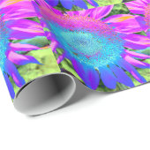 ブルーピンクのレトロなヒマファンキーワリの写真 ラッピングペーパー (ロールコーナー)