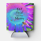 ブルーピンクのレトロなヒマファンキーワリの写真 缶クーラー (正面)