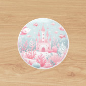 ブルーピンクの城魚の海のおとぎ話子供部屋 セラミックノブ