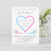 ブルーピンクの愛ハートが航空機性別を明らかにする 招待状 (スタンド正面)