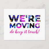 ブルーピンクの抽象芸術発表 案内ポストカード (正面)