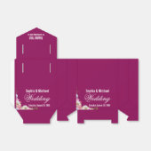 ブルーピンクの水色の結婚花 フェイバーボックス (折り畳みなし)