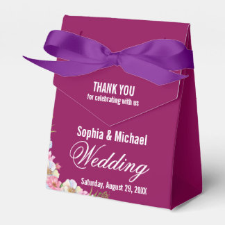 ブルーピンクの水色の結婚花 フェイバーボックス