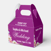 ブルーピンクの水色の結婚花 フェイバーボックス (裏面サイド)