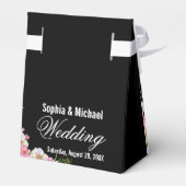 ブルーピンクの水色の結婚花 フェイバーボックス (裏面サイド)